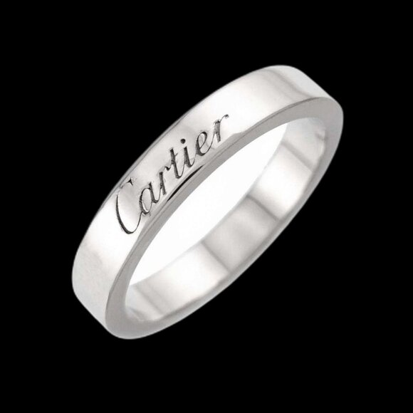 Cartier C de Ring 47 Width Pt Platinu